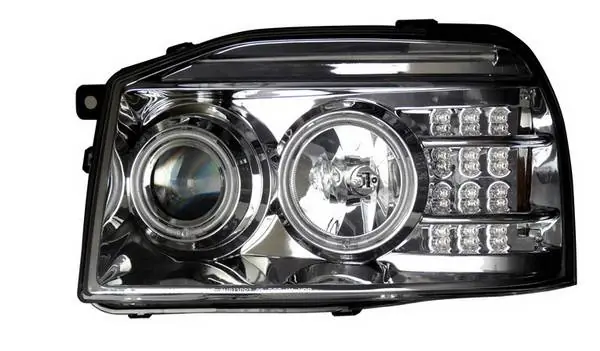 Nissan Frontier Anzo Projector Headlights - Halo Chrome & Clear Amber- CCFL - 111141 In Demand