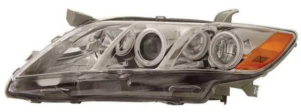Toyota Camry Anzo Projector Headlights - with Halo - Chrome & Clear with Amber Reflectors - 121180 Bargain