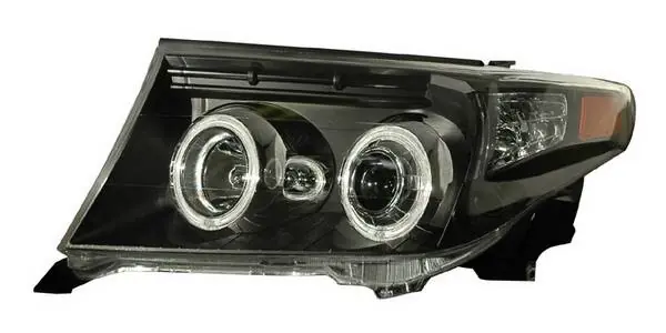 Mega Sale Toyota Land Cruiser Anzo Projector Headlights - Halo Black & Clear & Amber - CCFL - 111150