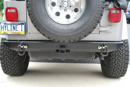 Jeep Wrangler Hyline Standard Rear Bumper Assembly - TJ-YJ-20SRB Same Day Shipping