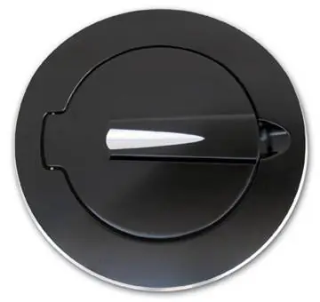 Free Shipping Ford Mustang Pirate Black Anodized Billet Fuel Door - Each - MU0029SB