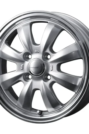 Deal Gyraft 8S Alloy Wheel 15x4.5 ET45 4x100 Silver Polished Rim 73mm CB