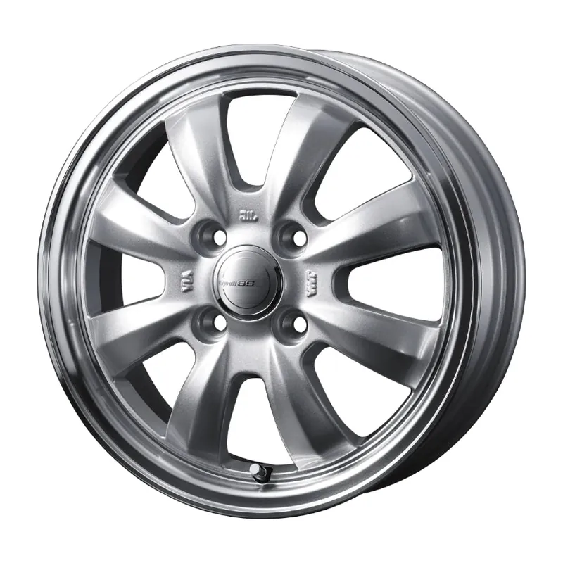 Gyraft 8S Alloy Wheel 15x5.5 ET42 4x100 Silver Polished Rim 73mm CB Hot Deal