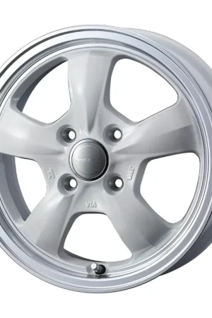 Hot Picks Gyraft 5S Alloy Wheel 15x4.5 ET45 4x100 White Polished Rim 73mm CB