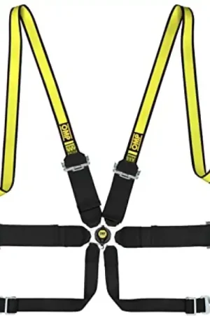 Wholesale OMP First 3/2 Racing Harness Black Yellow — PMD Premier Motoring Development