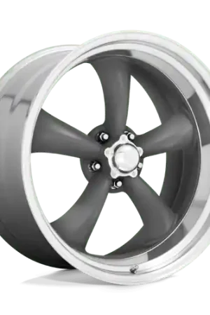 Hot Deal American Racing Vintage VN215 CLASSIC TORQ THRUST II 5X114.3 15X8 -18 MAG GRAY W/ MACHINED LIP