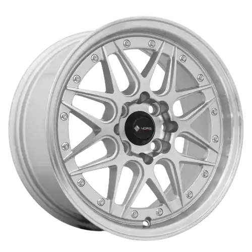 Vors VR7 4x98 15x7 +35 Silver Machine Face Lip Chrome Rivet Genuine