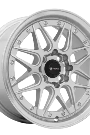 Sale Vors VR7 4x98 16x7  +38 Silver Machine Face Lip Chrome Rivet