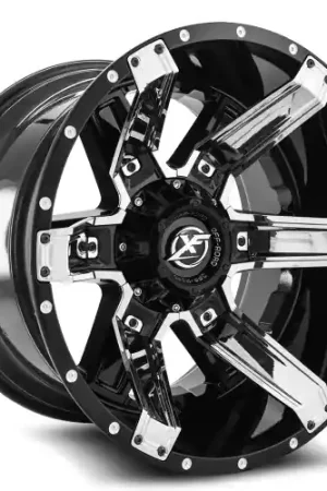 Best Seller XF Off-Road XF-214 5x127/5x139.7 20x9 +12 Gloss Black + Chrome Inserts