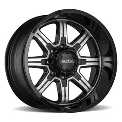 Low Price Ultra 229U Menace 5X135/5x139.7 17x9 +12 Gloss Black w/Machined Face