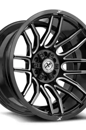 XF Off-Road XF-232 5x127/5x139.7 24x12 -44 Gloss Black & Milled Seasonal Sale