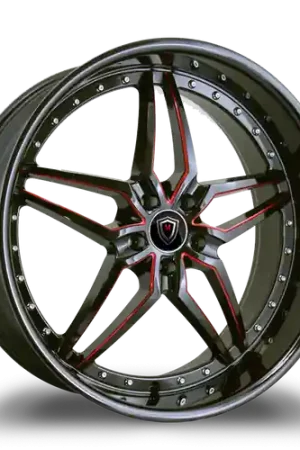 MARQUEE WHEELS M5331 5x120 20x9+25 BLACK -RED Modern