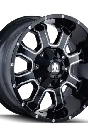 Wholesale Mayhem Fierce 8103 8x165.1/8x170 20x10-19 Gloss Black/Milled Spokes