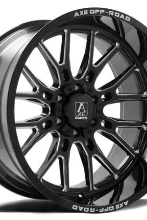 Axe ATLAS 8x165 26X12 -44 GLOSS BLACK MILLED Warranty Included