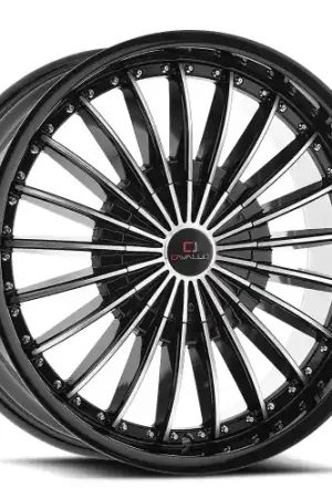 Price Cut Cavallo CLV-32 4x100/4x114.3 18x8 +35 Gloss Black & Machined