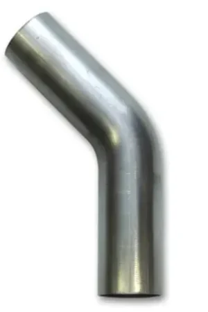 Vibrant 2.5in O.D. T304 SS 45 deg Mandrel Bend 6in x 6in leg lengths ( — PMD Premier Motoring Development Crafted