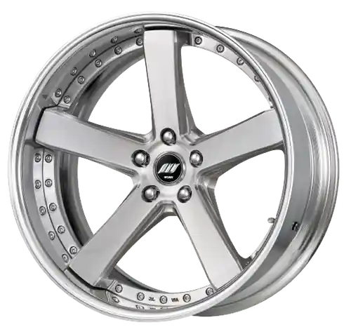 Work Zeast Black Label Bst2 5x120 19x8.5+38 W Disk Brush Silver Clear Crafted