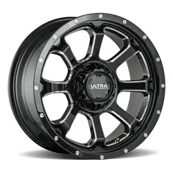 While Supplies Last Ultra 219BM Nemesis 6X135/6x139.7 18x9 +01 Gloss Black w/ Milled Accents