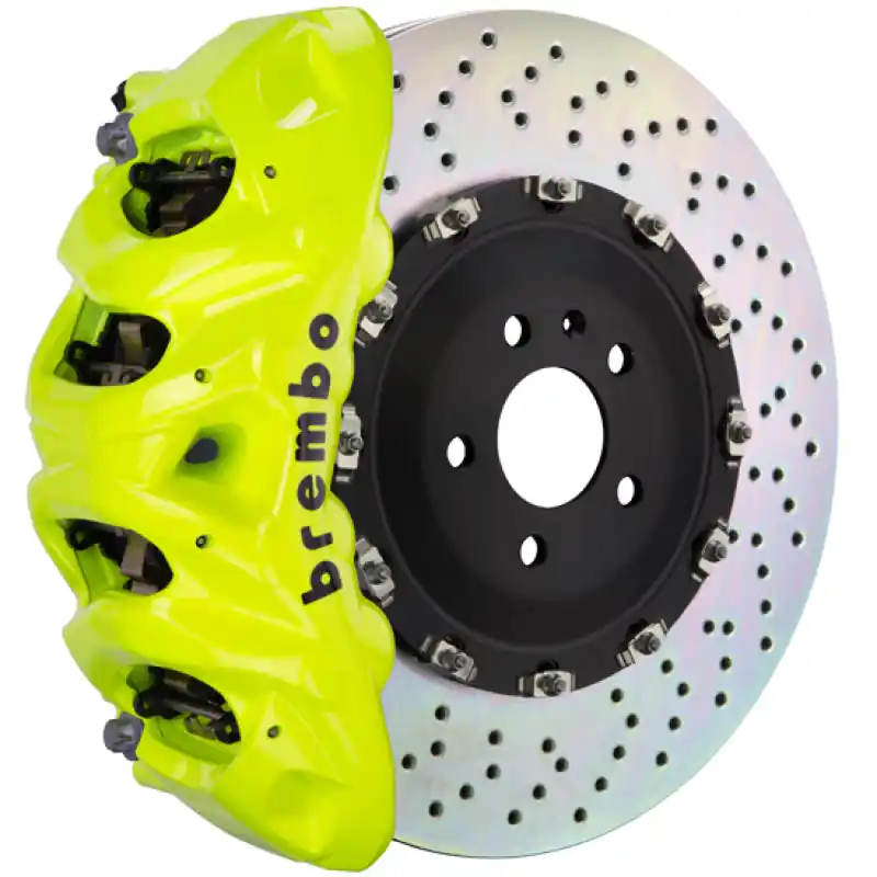 Brembo 19+ X5 Front GT BBK 8 Piston Cast 412x38 2pc Rotor Drilled-Fluo — PMD Premier Motoring Development Mega Sale