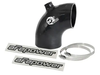afe Magnum FORCE Intake Coupling Kit (3-1/8IN ID to 2-3/4IN ID x 90 Deg) Elbow Coupler w/ Port Black - 59-00106 High Quality