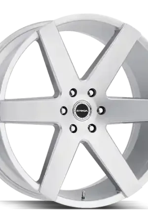 Strada Coda 5x120 24x10 +25 Brushed Face Silver Top Pick