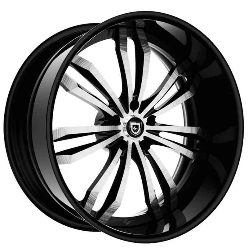 19" Lexani Forged Wheels LF-763 Brushed Face with Black Window and Lip Rims Must Have