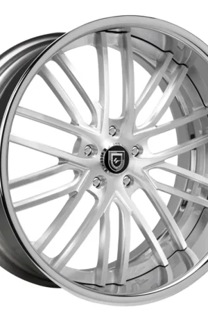 21" Lexani Forged Wheels LF-723 Brushed Silver Face with Chrome Lip Rims Limited Time