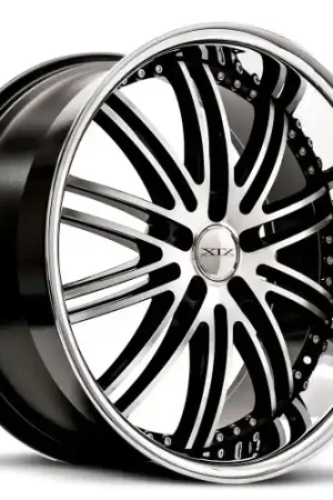 XIX Wheels XIX 23 5x120 22x10.5 +22 Gloss Black Machined with Stainless Steel Lip Weekend Sale