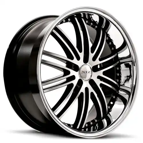 XIX Wheels XIX 23 5x120 22x10.5 +22 Gloss Black Machined with Stainless Steel Lip Weekend Sale