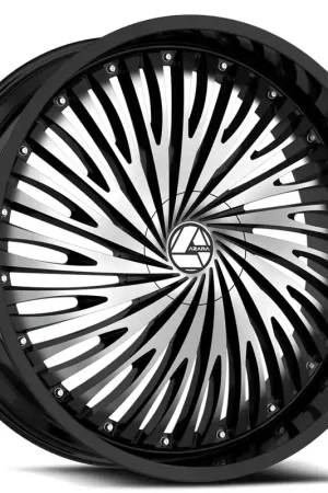 Latest 26" Azara Wheels AZA-526 Gloss Black Machined Rims