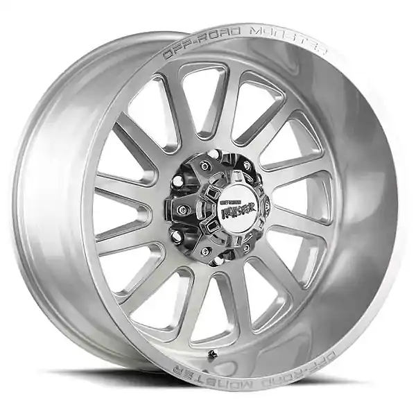 17" Off Road Monster Wheels M17 Siver Brushed Face Rims Special Offer
