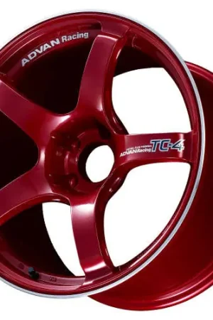 Advan Racing TC4 4x100 15x5.5 +45 RACING CANDY RED & RING Same Day Shipping
