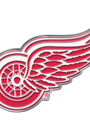 Money Back Guarantee Detroit Red Wings Embossed Emblem; Red