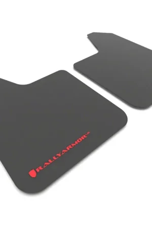 Rally Armor Universal UR Black Mud Flaps with Red Logo; Front or Rear Wholesale