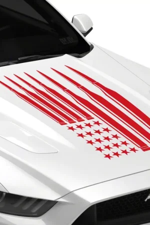 Bulk Order SEC10 Ammo Flag Hood Decal; Red