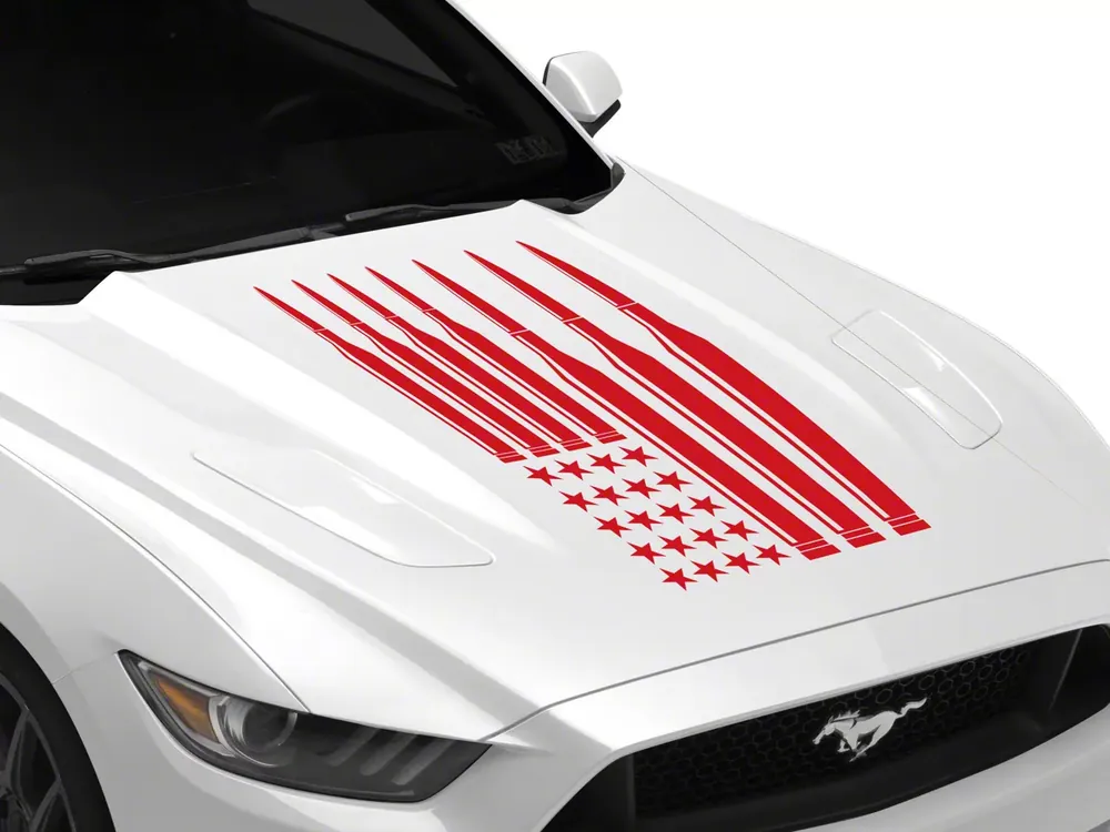 Bulk Order SEC10 Ammo Flag Hood Decal; Red