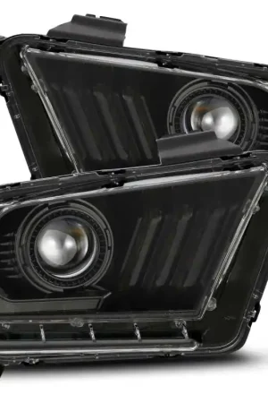 Direct From Manufacturer AlphaRex 10-12 Ford Mustang LUXX LED Proj Headlights Plank Style Alpha — PMD Premier Motoring Development