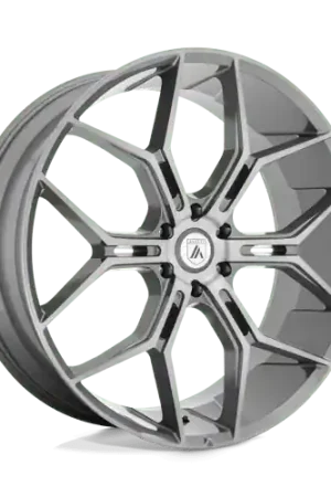 Fresh Stock Asanti Black ABL-38 MONARCH TRUCK 6X139.7 22X9.5 +20 TITANIUM BRUSHED