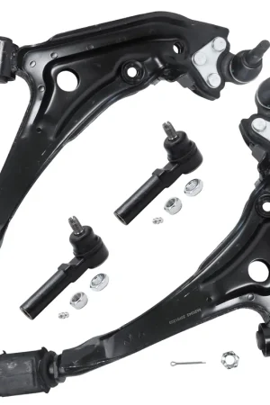 4pc Front Lower Control Arms Outer Tie Rods Suspension Kit Viral