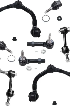 10pc Front Upper Control Arms Tie Rods Ball Joints Sway Bar Links Suspension Kit Free Returns