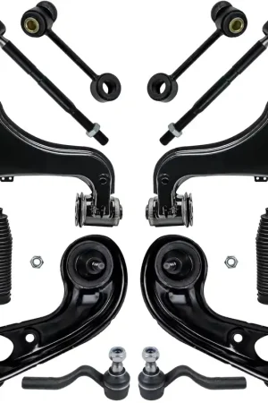 12pc Front Upper Lower Control Arms Tie Rods Sway Bar Links Suspension Kit Bargain