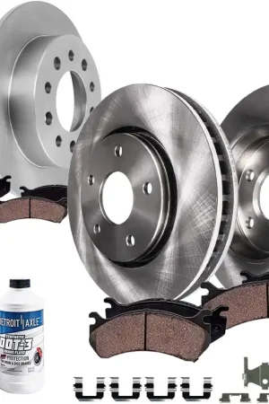 10pc Front & Rear Disc Rotors and Ceramic Brake Pads Kit Exclusive