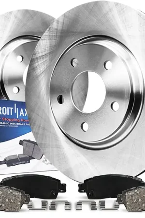 Seasonal Sale 4pc Front Disc Rotors and Ceramic Brake Pads Kit