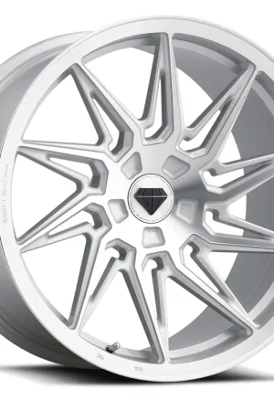 Blaque Diamond Wheels BD-F20 Silver Brush Face DP Wheel; Right Directional; Rear Only; 20x11; 25mm Offset Trusted Brand