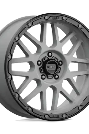 Handmade KMC KM535 GRENADE OFF-ROAD 5X127 20X9 +18 MATTE GRAY MATTE BLACK LIP