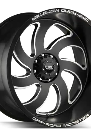Last Chance Off Road Monster M07 6x139.7 24x12-44 Flat Black Milled
