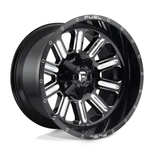 Exclusive Fuel 1PC D620 HARDLINE 5X114.3/5X127 22X12 -44 GLOSS BLACK MILLED