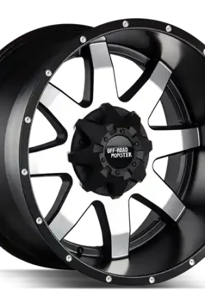 Off Road Monster M08 8x165.1 20x9-12 Flat Black Machined Super Sale
