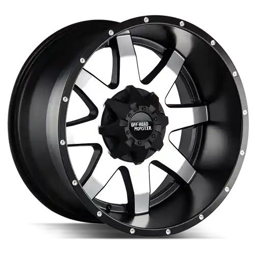 Off Road Monster M08 8x165.1 20x9-12 Flat Black Machined Super Sale