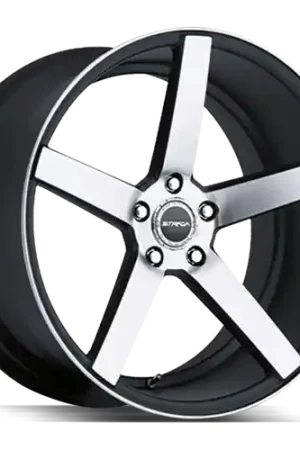 Strada Perfetto 5x112 17x7.5 +35 Gloss Black Machined While Supplies Last